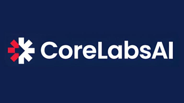 CoreLabs AI logo with red and white star design, representing precision-driven AI transformation for global enterprises.