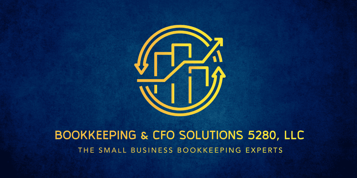 Logo for Bookkeeping & CFO Solutions 5280, LLC featuring financial growth symbols and text
