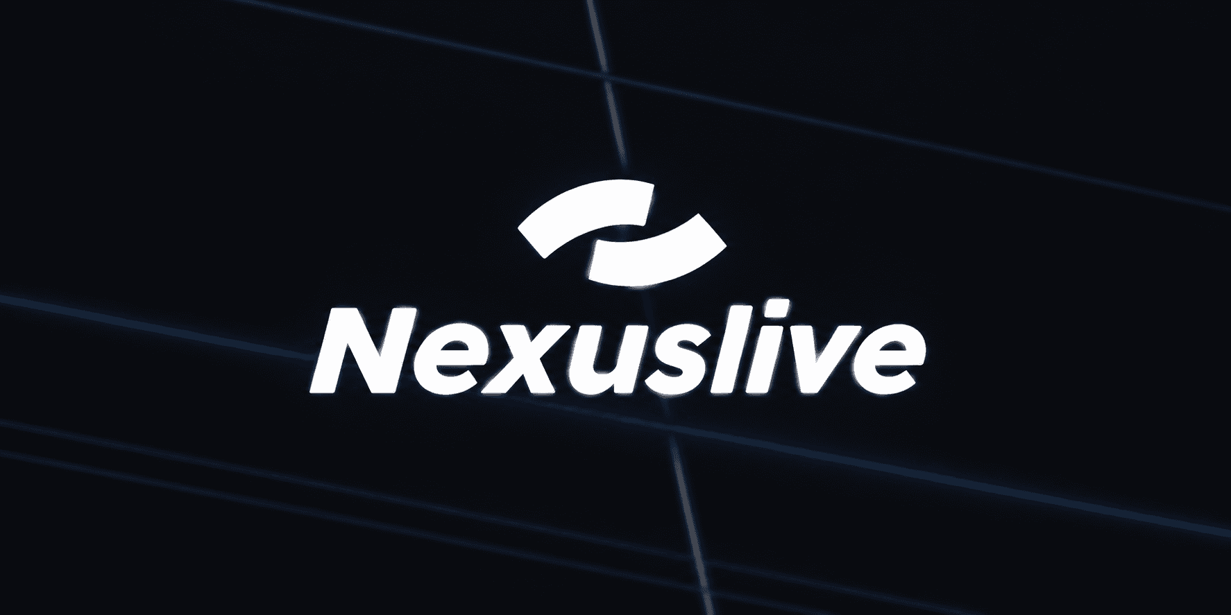 Logo of Nexuslive featuring stylized icons and modern typography on a dark background