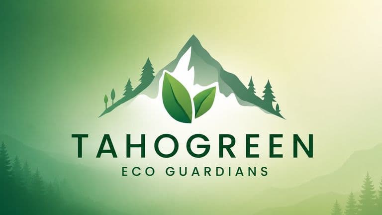 Tahogreen Eco Guardians logo featuring green leaves and mountain landscape.