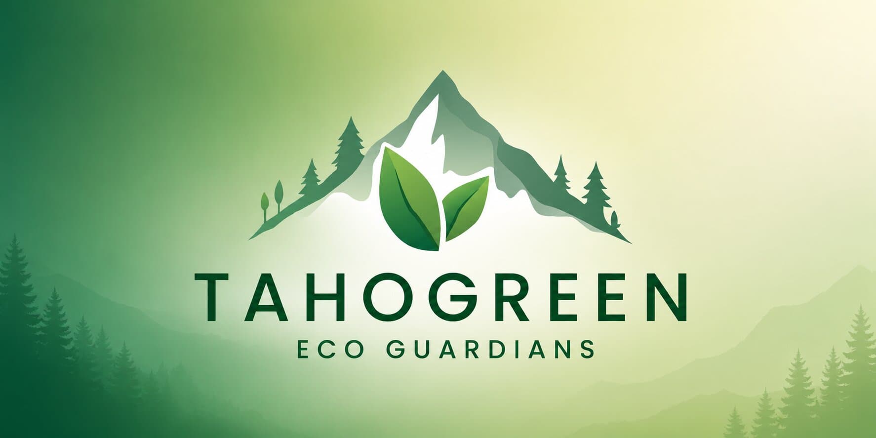 Tahogreen Eco Guardians logo featuring green leaves and mountain landscape.