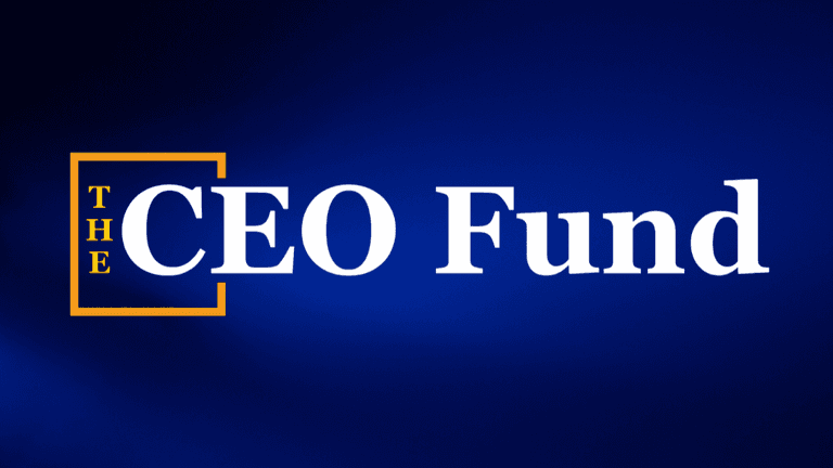 The CEO Fund logo on a blue background representing real estate income and wealth-building strategies.