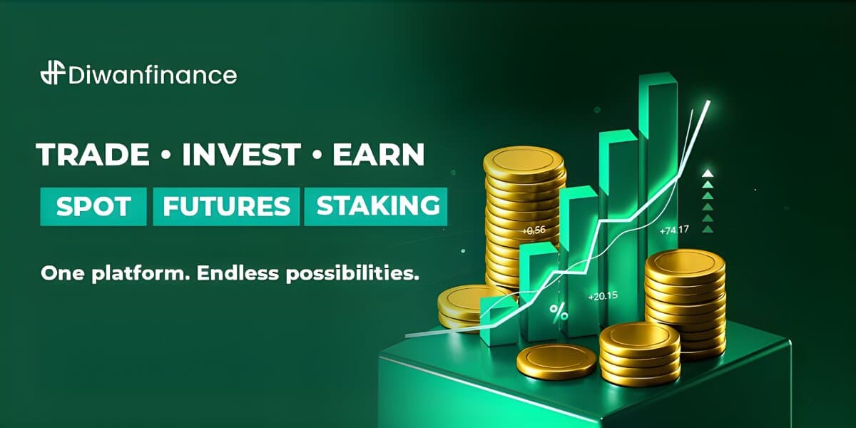 Diwan Finance logo with tagline: "One Platform. Multiple Markets." showcasing a centralized trading environment for investors.