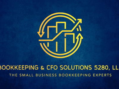 Logo for Bookkeeping & CFO Solutions 5280, LLC featuring financial growth symbols and text