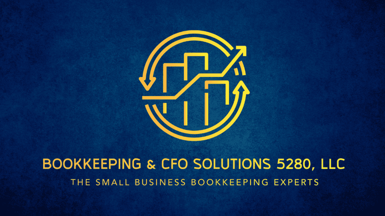Logo for Bookkeeping & CFO Solutions 5280, LLC featuring financial growth symbols and text