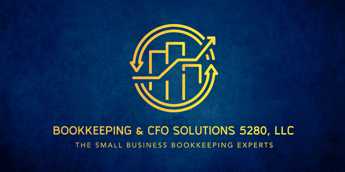 Logo for Bookkeeping & CFO Solutions 5280, LLC featuring financial growth symbols and text