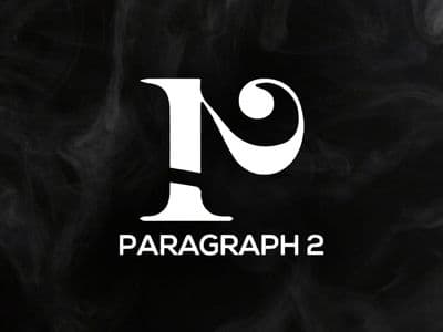 White Paragraph 2 logo centered on a dark smoky background.