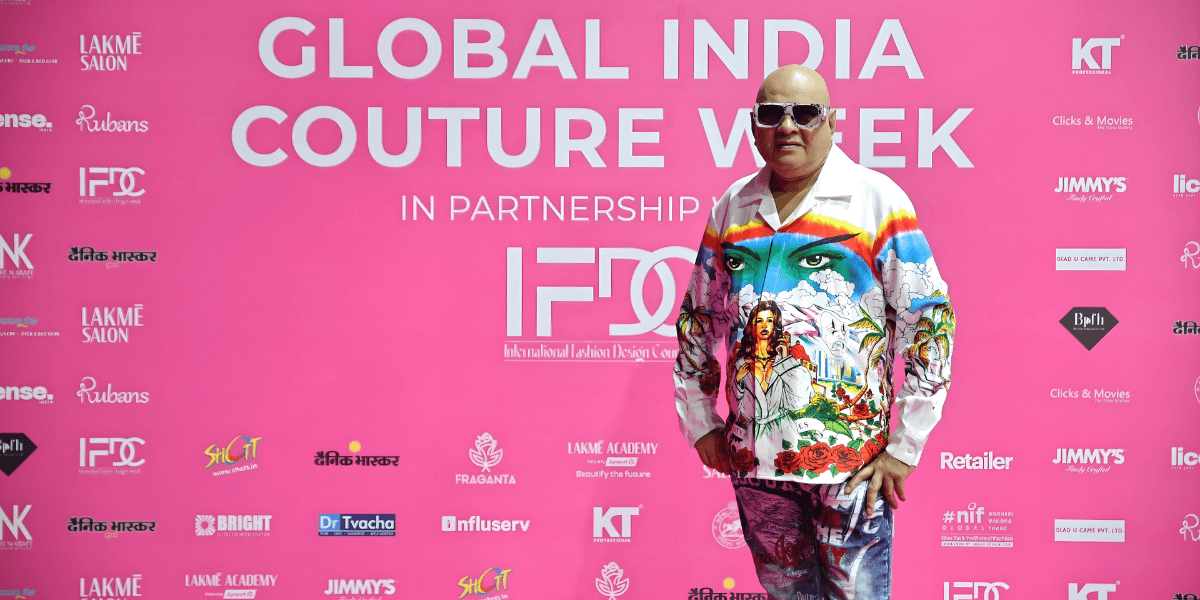 "Ratnadeep Lal at Global India Couture Week, showcasing his innovative fashion designs, blending tradition with modern couture on a global stage."