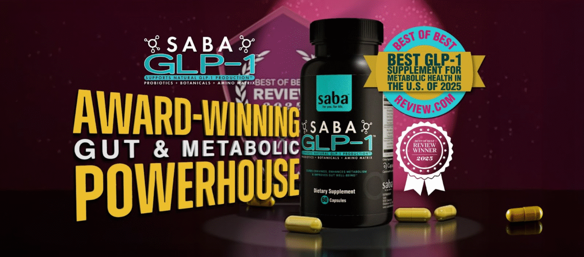 Saba GLP-1: Natural, award-winning supplement for metabolic health, weight loss, and overall wellness.
