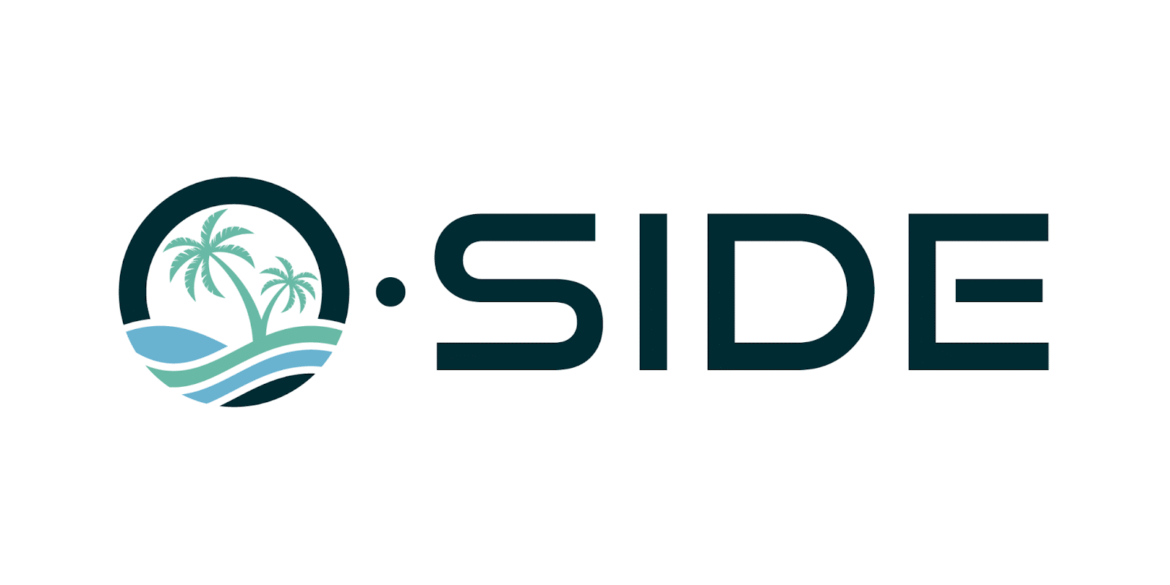 Oside Jewelry featuring coastal-inspired design with palm trees and waves, symbolizing the brand's durable, stylish, and sustainable jewelry