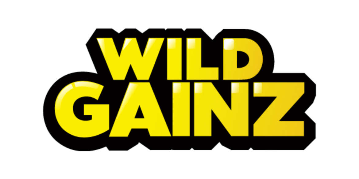 Wild Gainz logo showcasing bold yellow letters representing a creatine supplement company offering delicious, potent, and convenient performance nutrition.