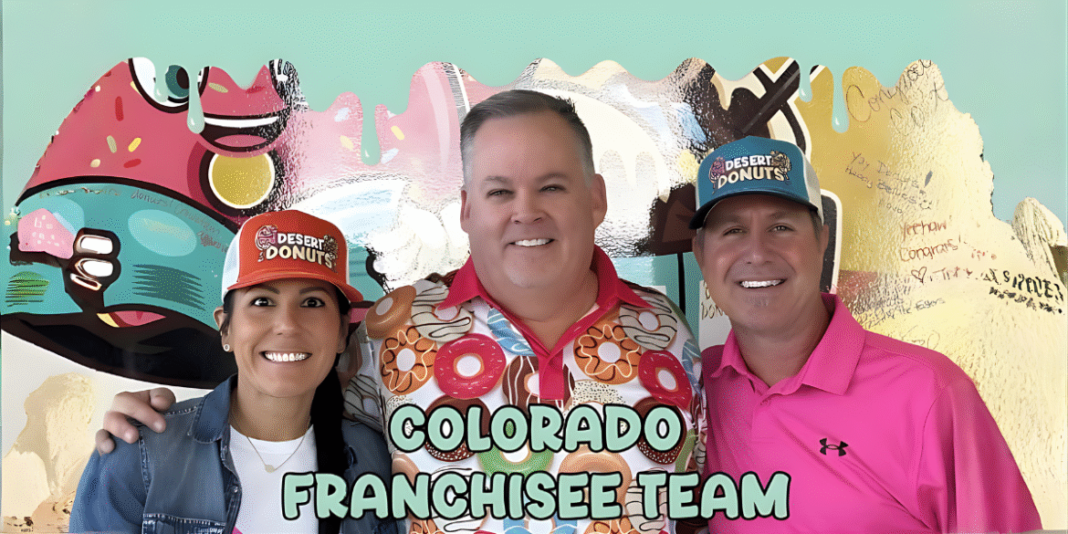Desert Donuts staff serving fresh gluten-free dairy-free donuts at Colorado shop, highlighting inclusive baking, customer care, and vibrant dessert experience.
