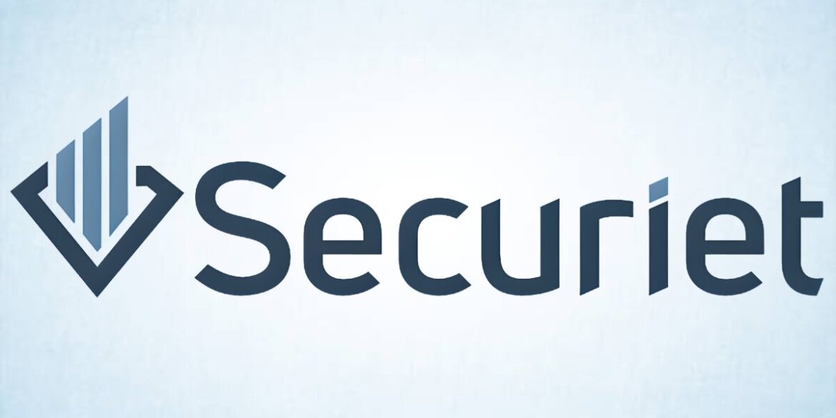 Securiet logo and wordmark in dark blue on a light background.